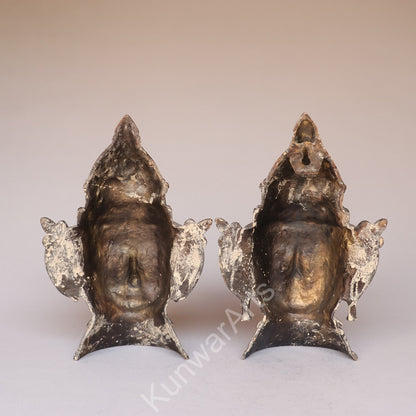Brass Shiva Gauri Mukhlingam Face Mask 15"