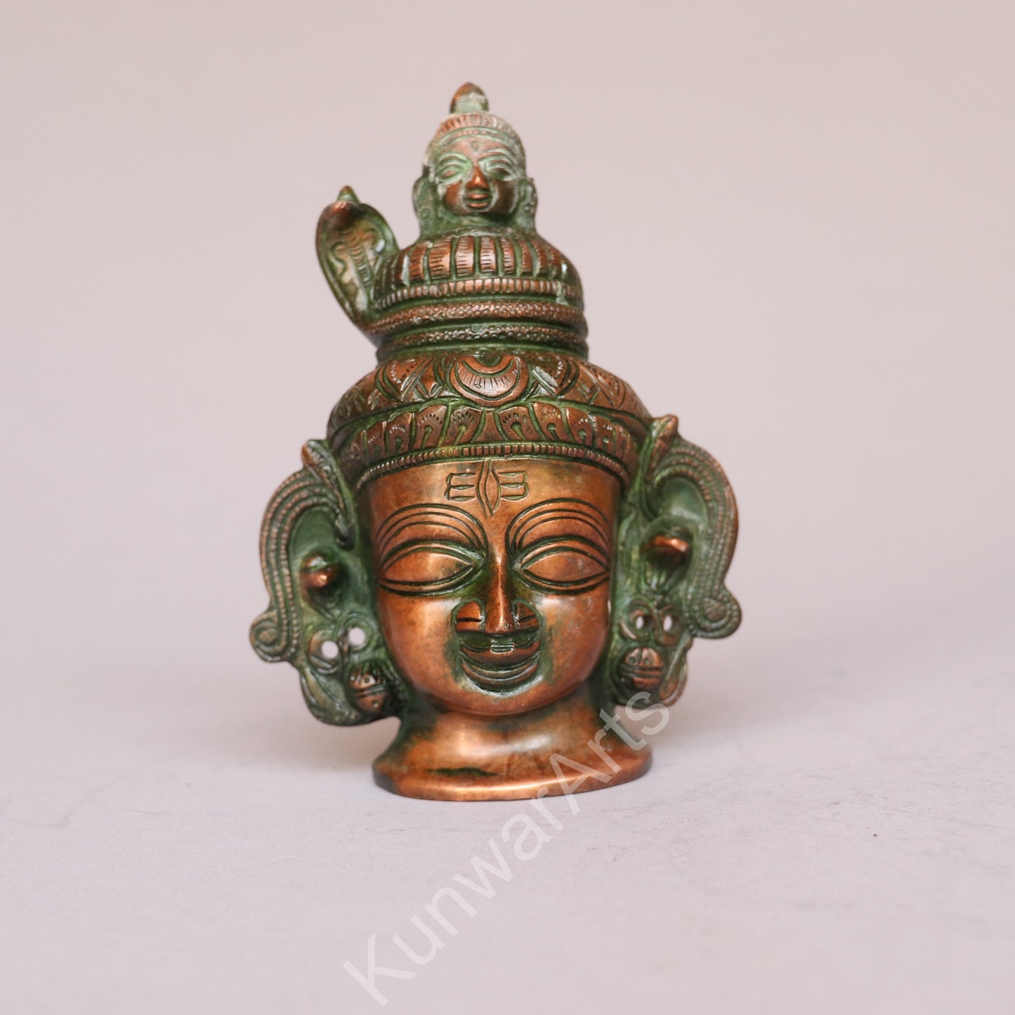 Brass Shiva Mask Décor Wall Hanging