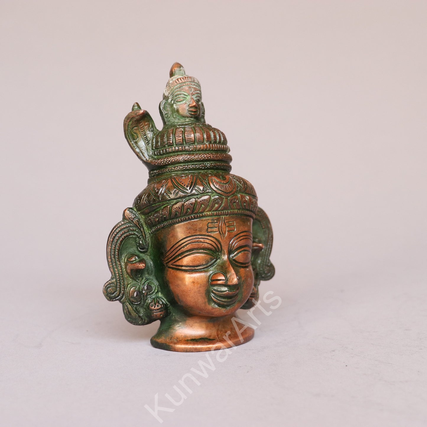 Brass Shiva Mask Décor Wall Hanging