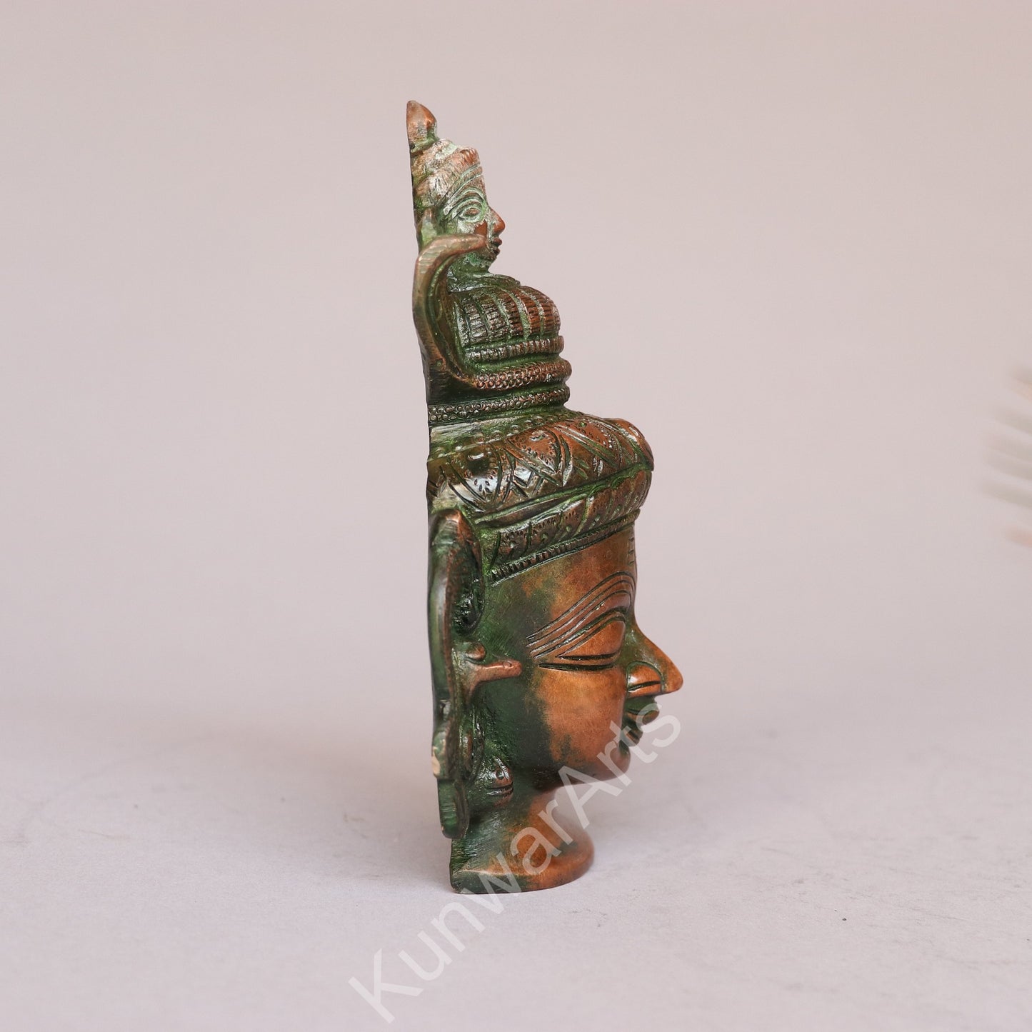 Brass Shiva Mask Décor Wall Hanging