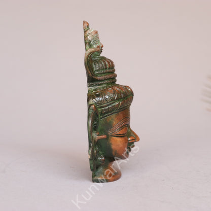 Brass Shiva Mask Décor Wall Hanging