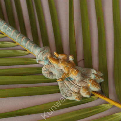 Brass Pooja Spoon (Panchpatra Achmani / Aarti Spoon) 46 cm