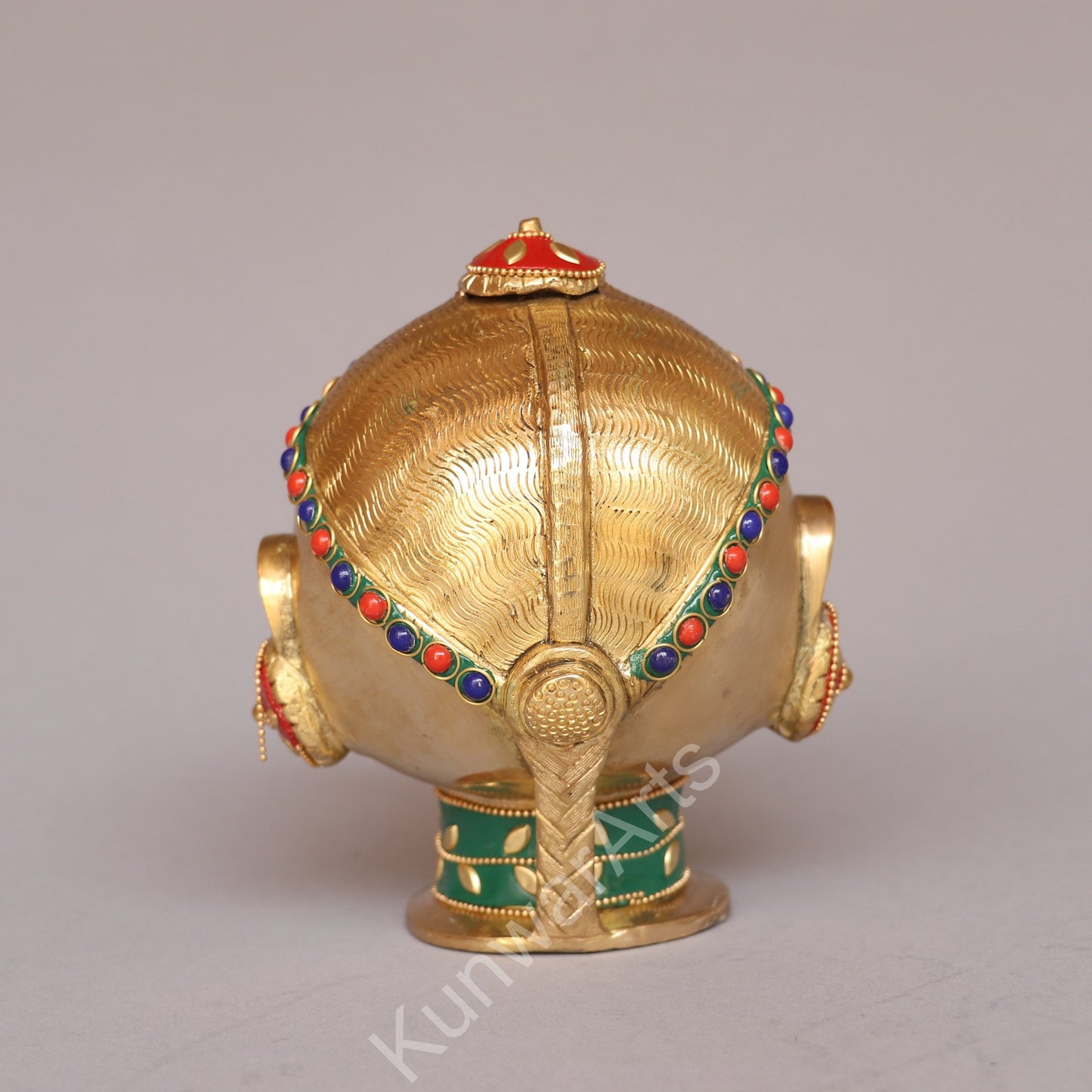 Brass Gauri Mukhlingam Head Multicolored