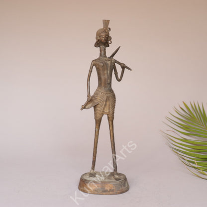 Tribal Dokra Farmer Figurine