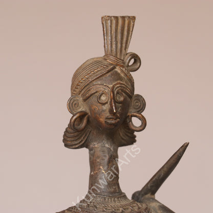 Tribal Dokra Farmer Figurine