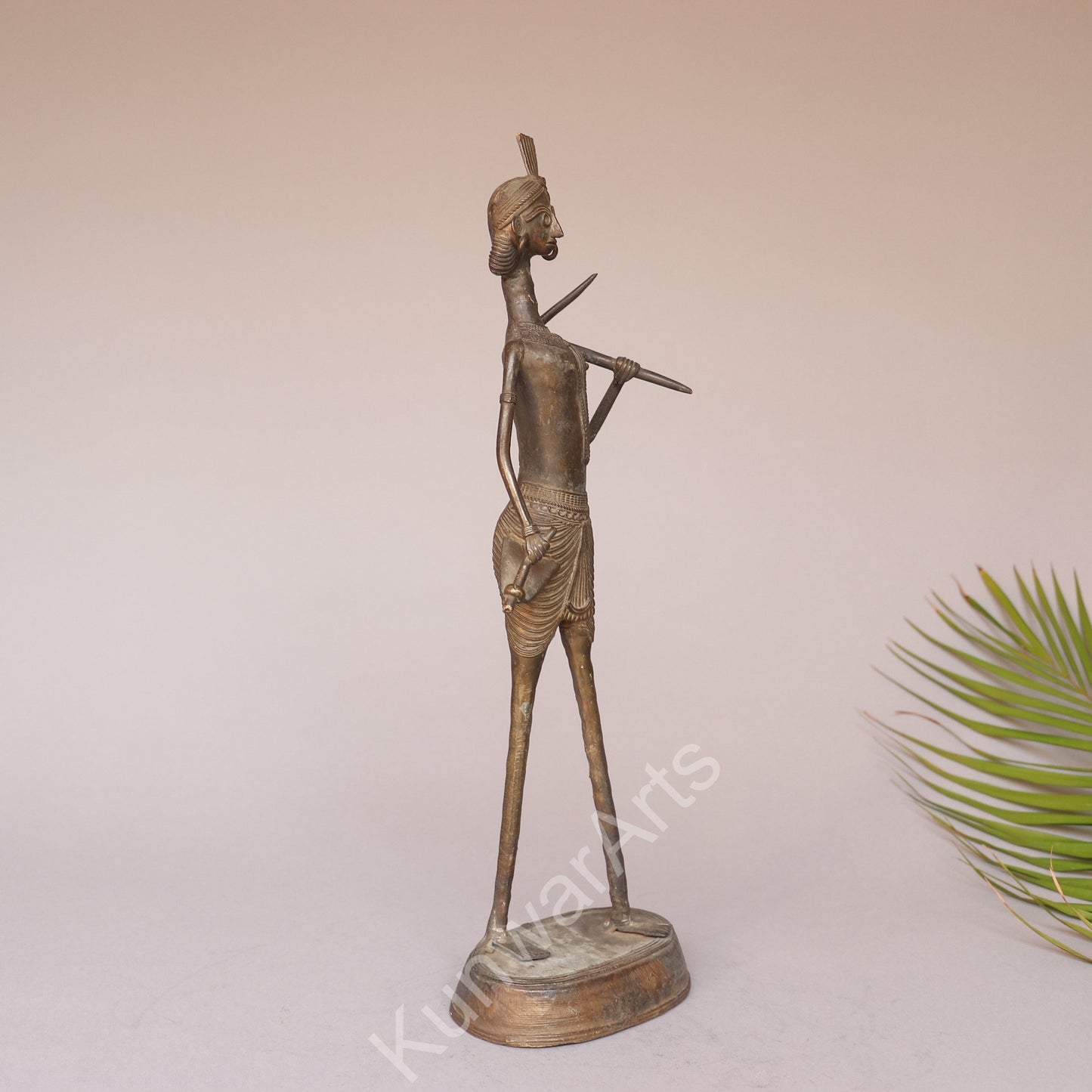 Tribal Dokra Farmer Figurine