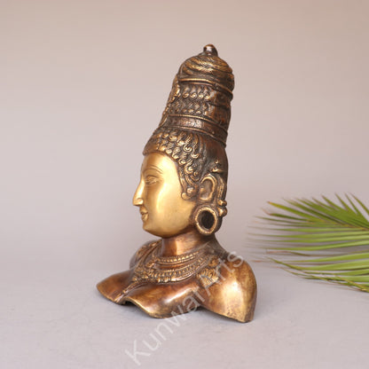 Brass Goddess Parvati Bust