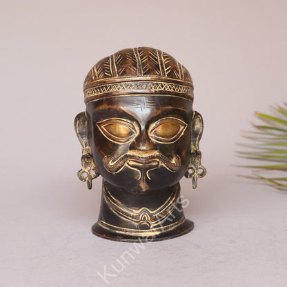 Brass Shiva Mukha lingam Head
