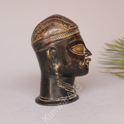 Brass Shiva Mukha lingam Head