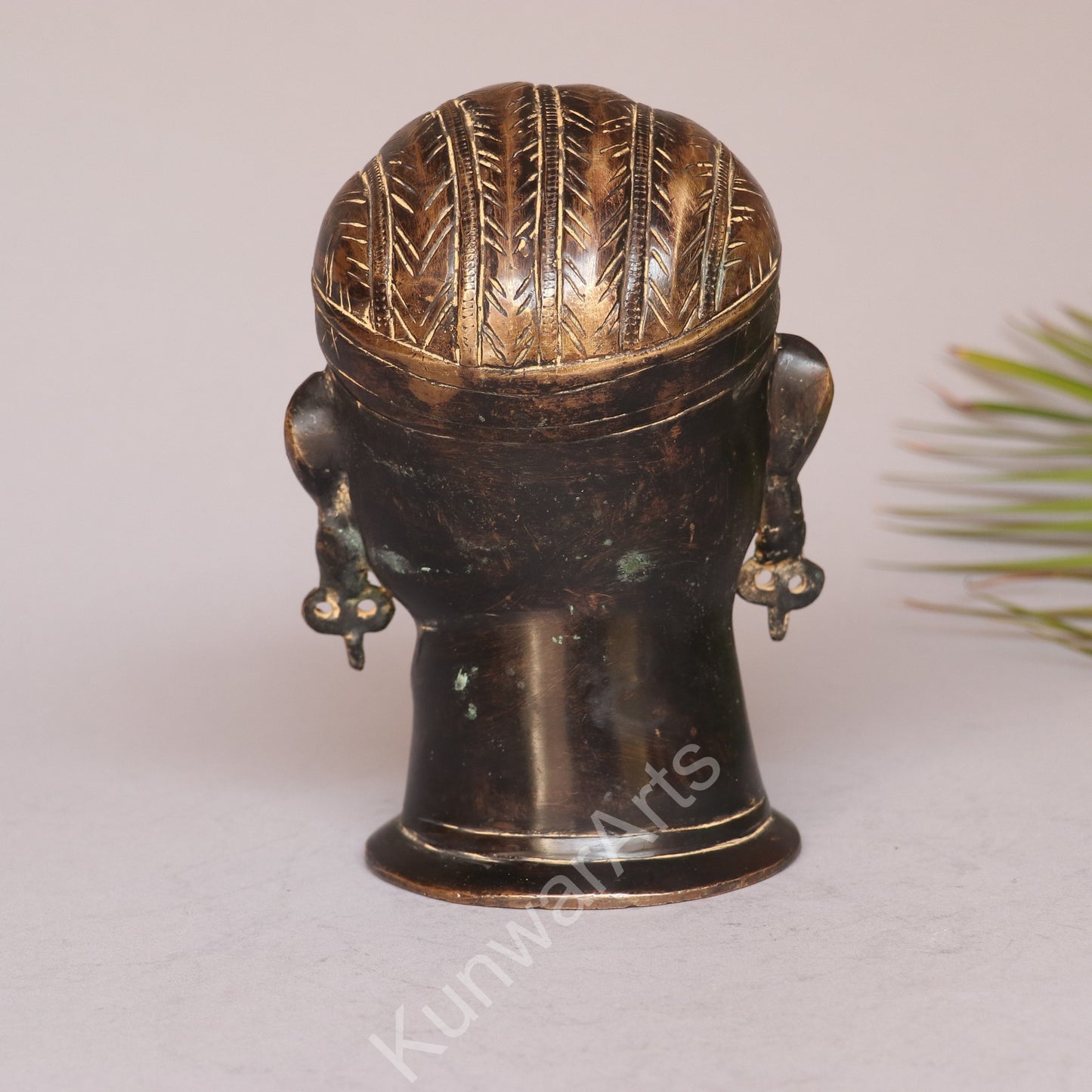 Brass Shiva Mukha lingam Head