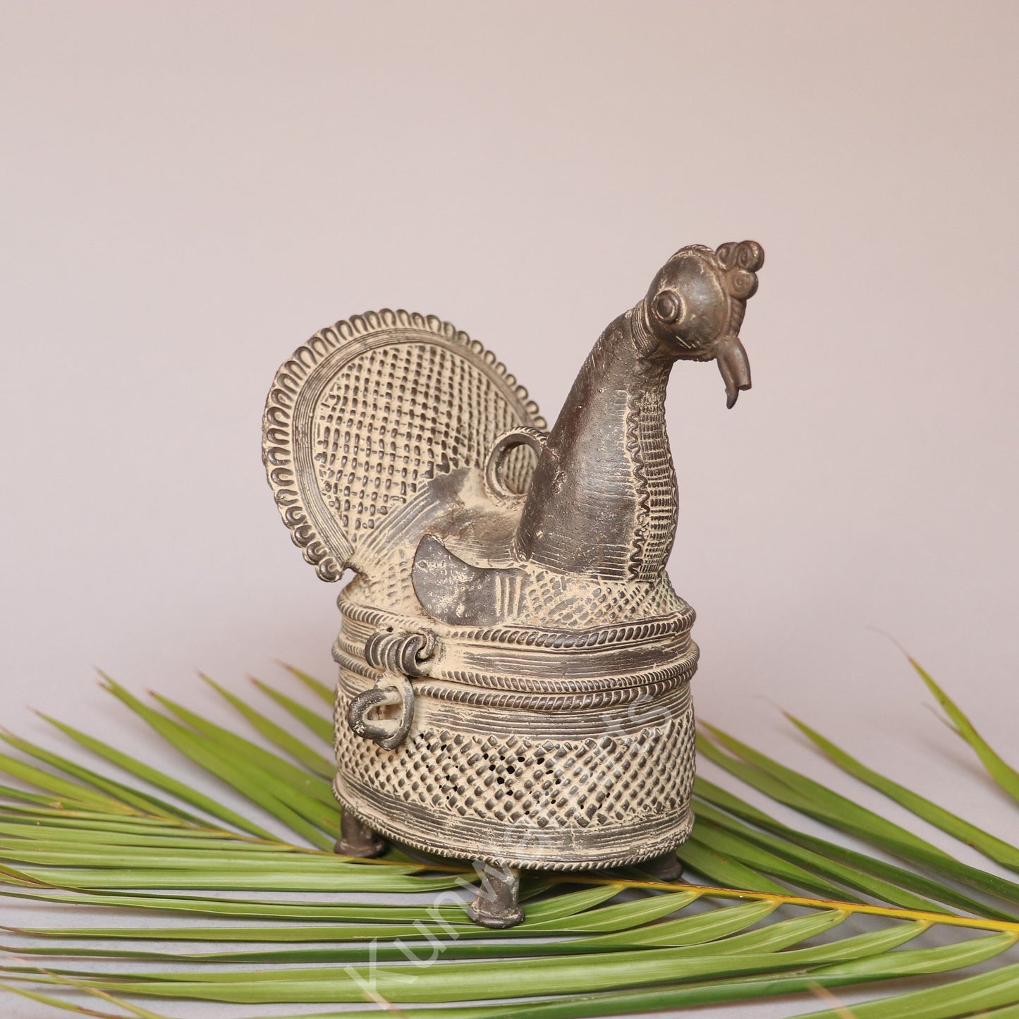 Brass Peacock Decorative Storage Box
