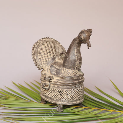 Brass Peacock Decorative Storage Box