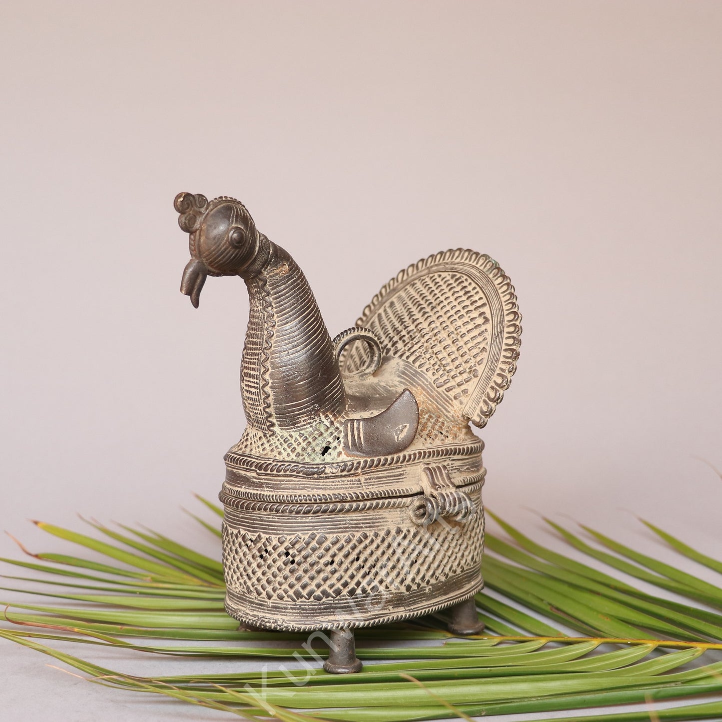 Brass Peacock Decorative Storage Box