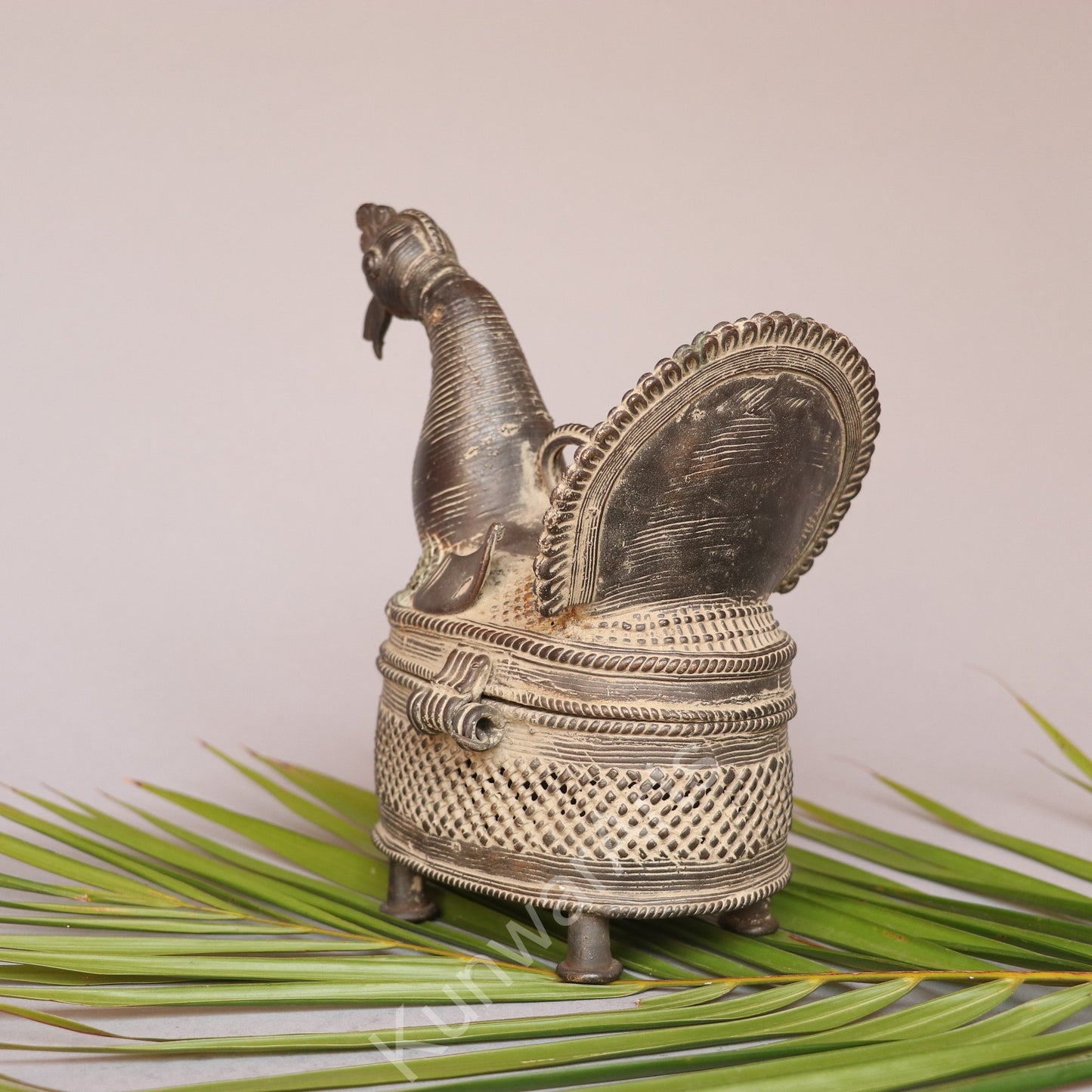 Brass Peacock Decorative Storage Box