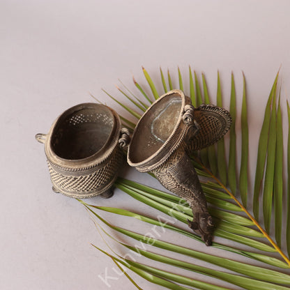 Brass Peacock Decorative Storage Box