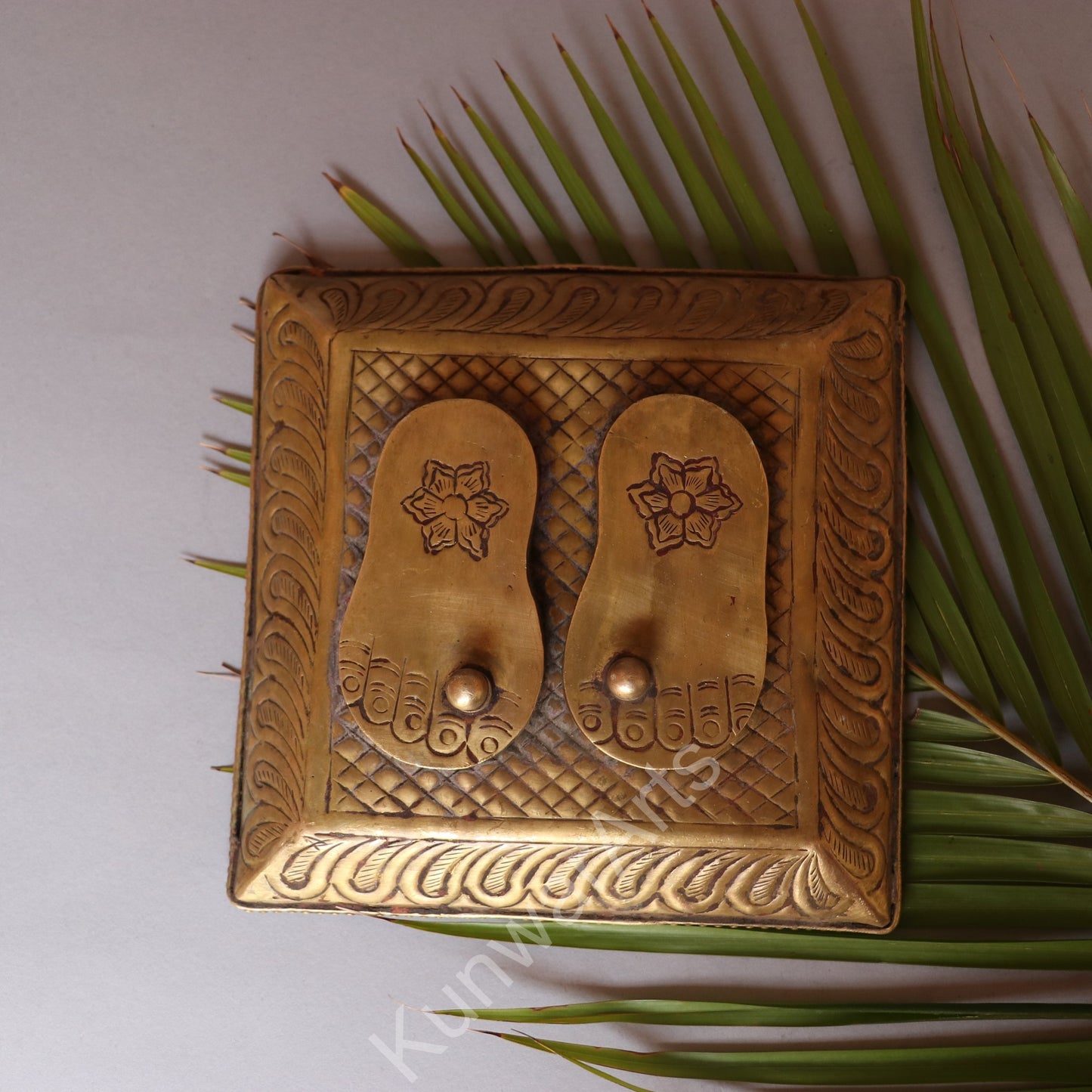 Brass Paduka Table Décor Figurine
