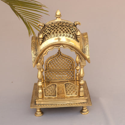 Brass Décor Puja Temple With Prabhavali