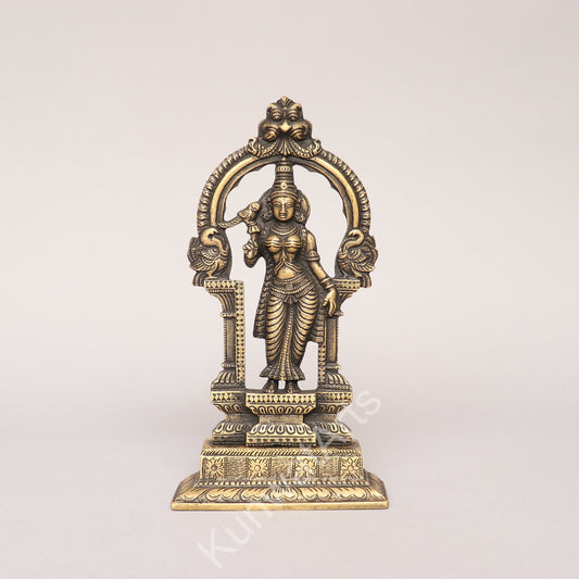 Brass Lakshmi With Prabhavali Idol