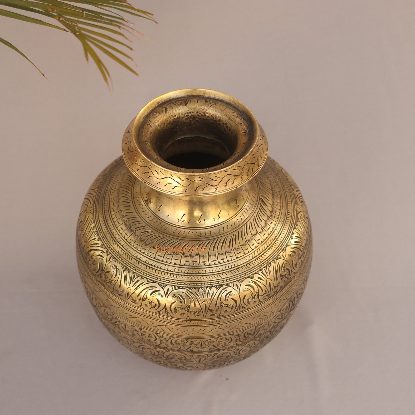 Brass Vintage Décor Carved Planter Vases