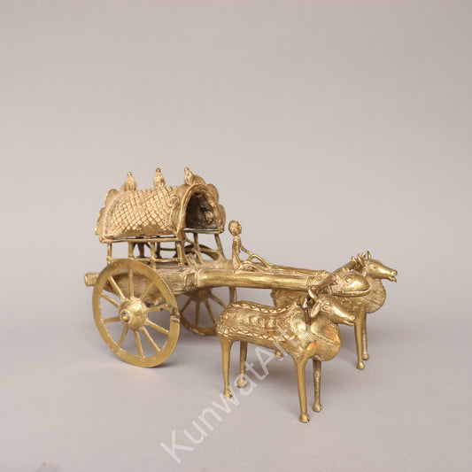Brass Bullock Cart Figurine