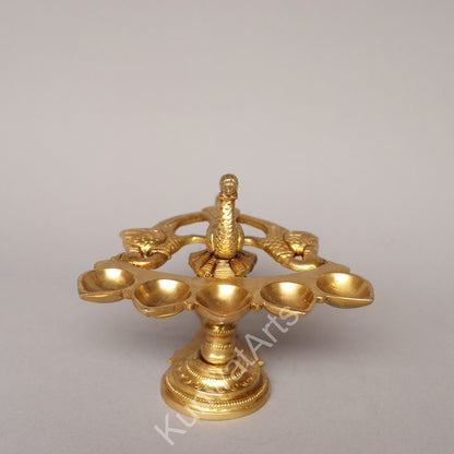 Peacock Oil Lamp (Panchpradip) Figurine