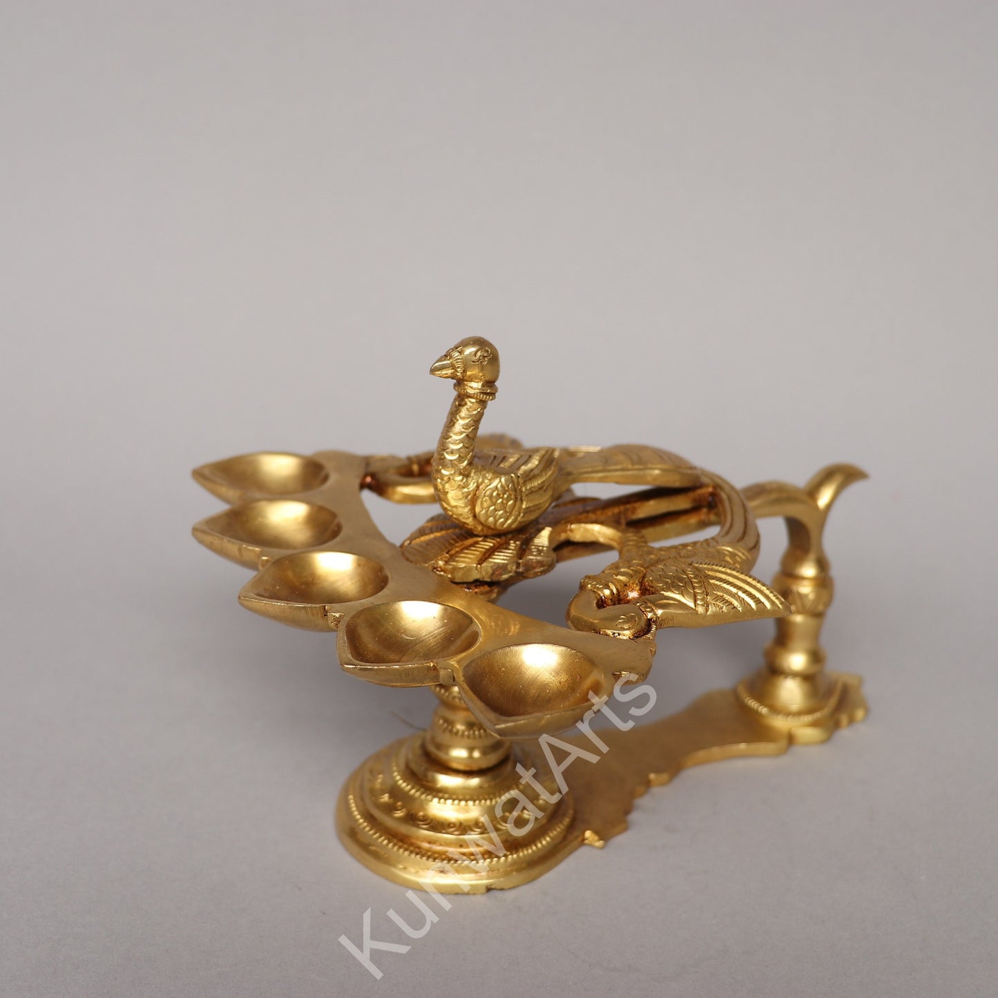 Peacock Oil Lamp (Panchpradip) Figurine