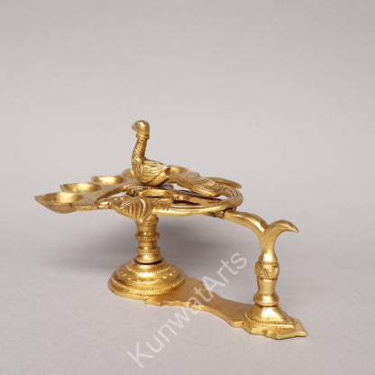 Peacock Oil Lamp (Panchpradip) Figurine