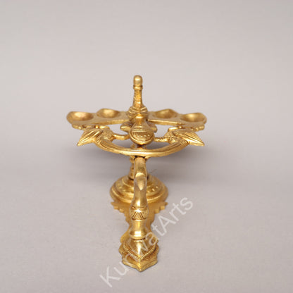 Peacock Oil Lamp (Panchpradip) Figurine