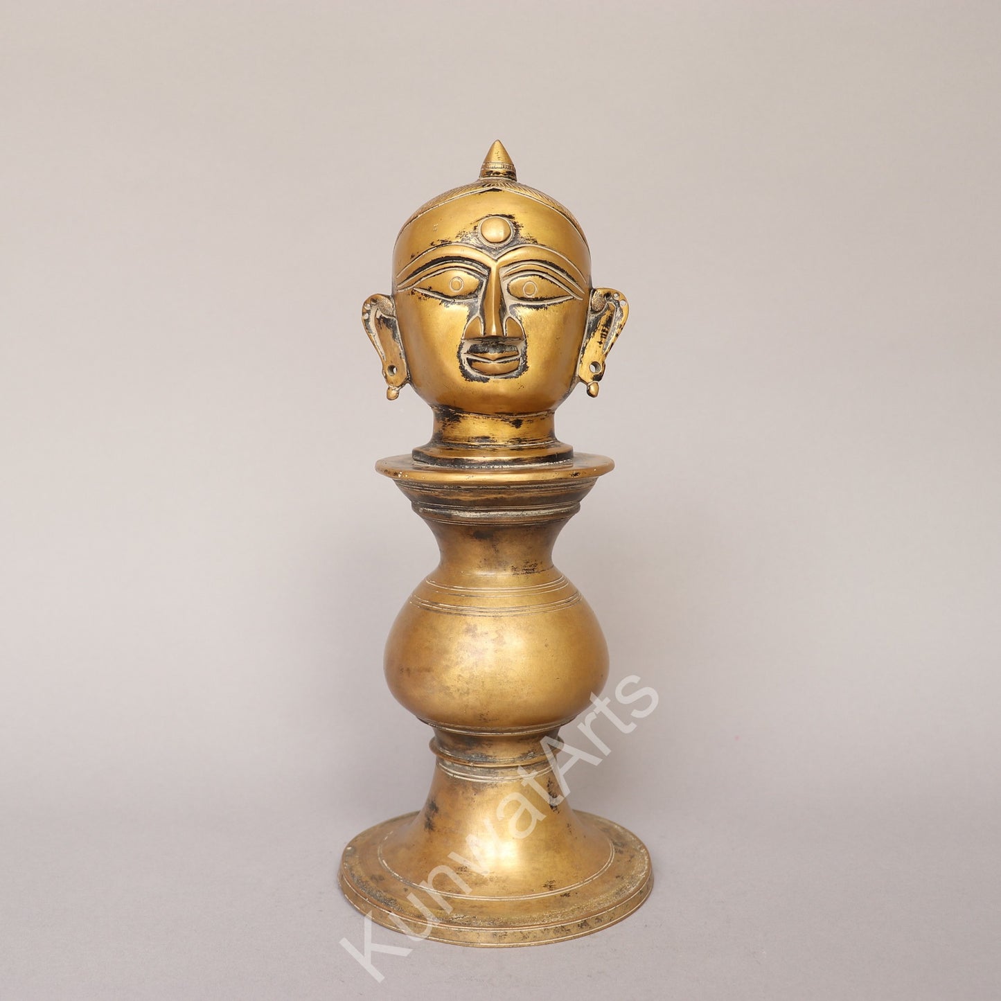 Brass Gauri Mukhlingam Head Figurine