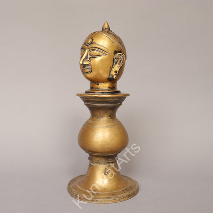 Brass Gauri Mukhlingam Head Figurine