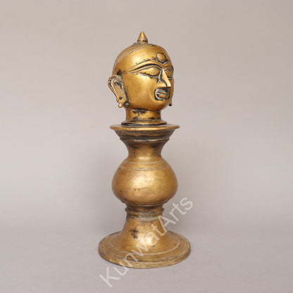 Brass Gauri Mukhlingam Head Figurine