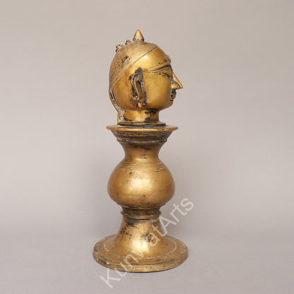 Brass Gauri Mukhlingam Head Figurine
