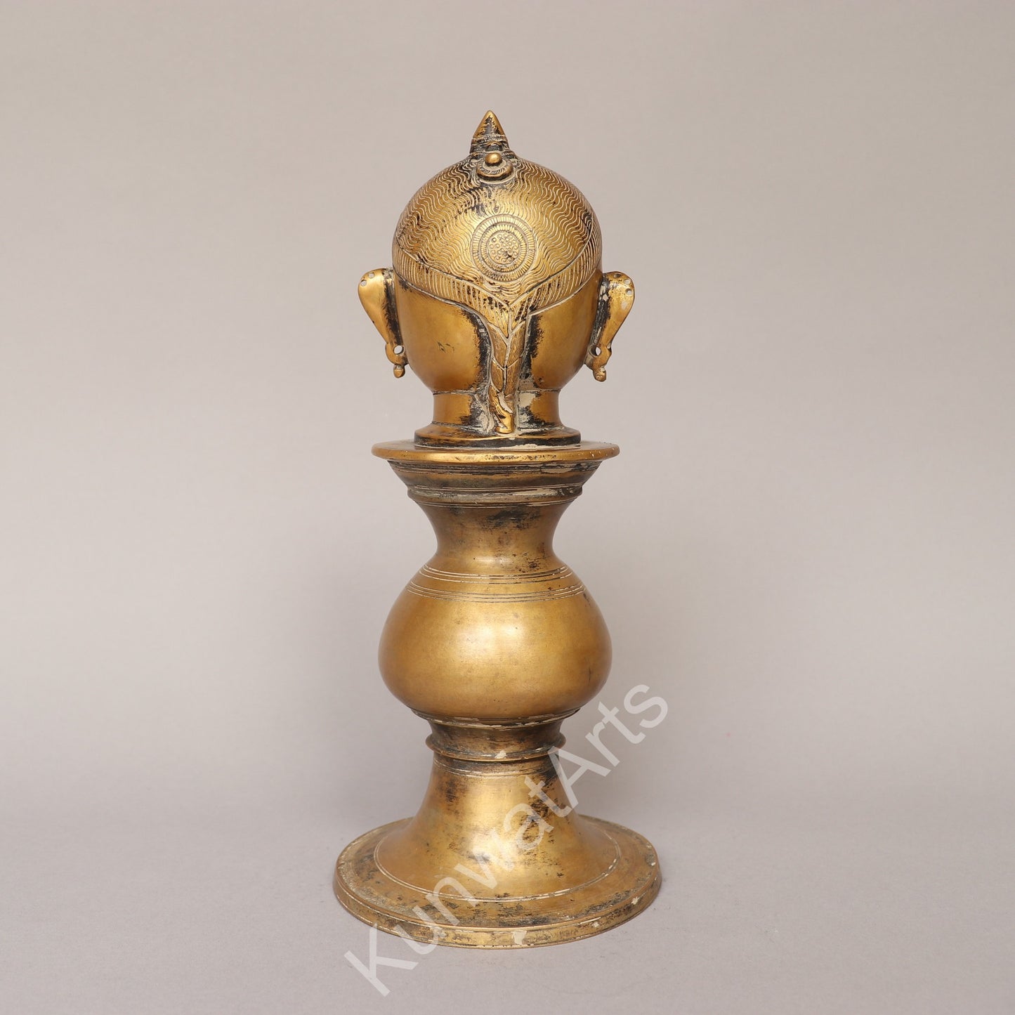 Brass Gauri Mukhlingam Head Figurine