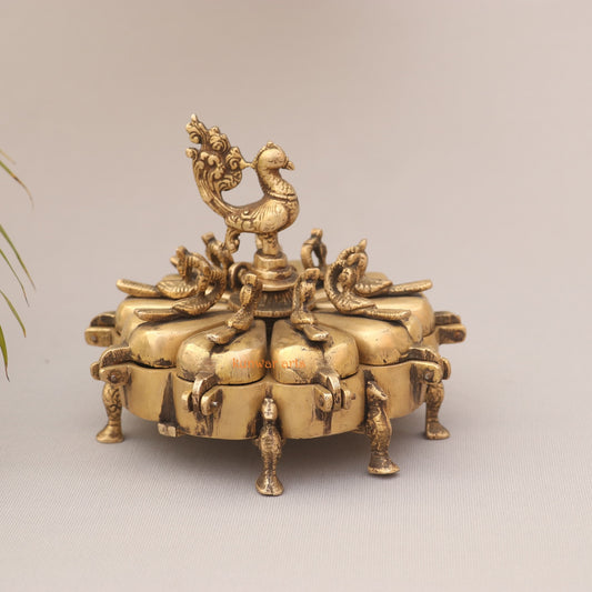 Brass Decorative Traditional Kumkum Box