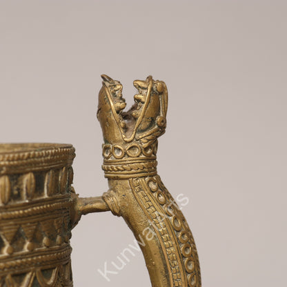 Brass Tribal pot Décor Figurine