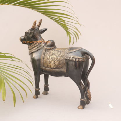 Brass Standing Nandi Statue