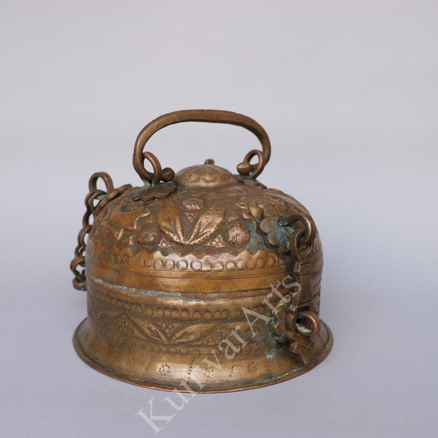 Brass Vintage Carving Storage Box