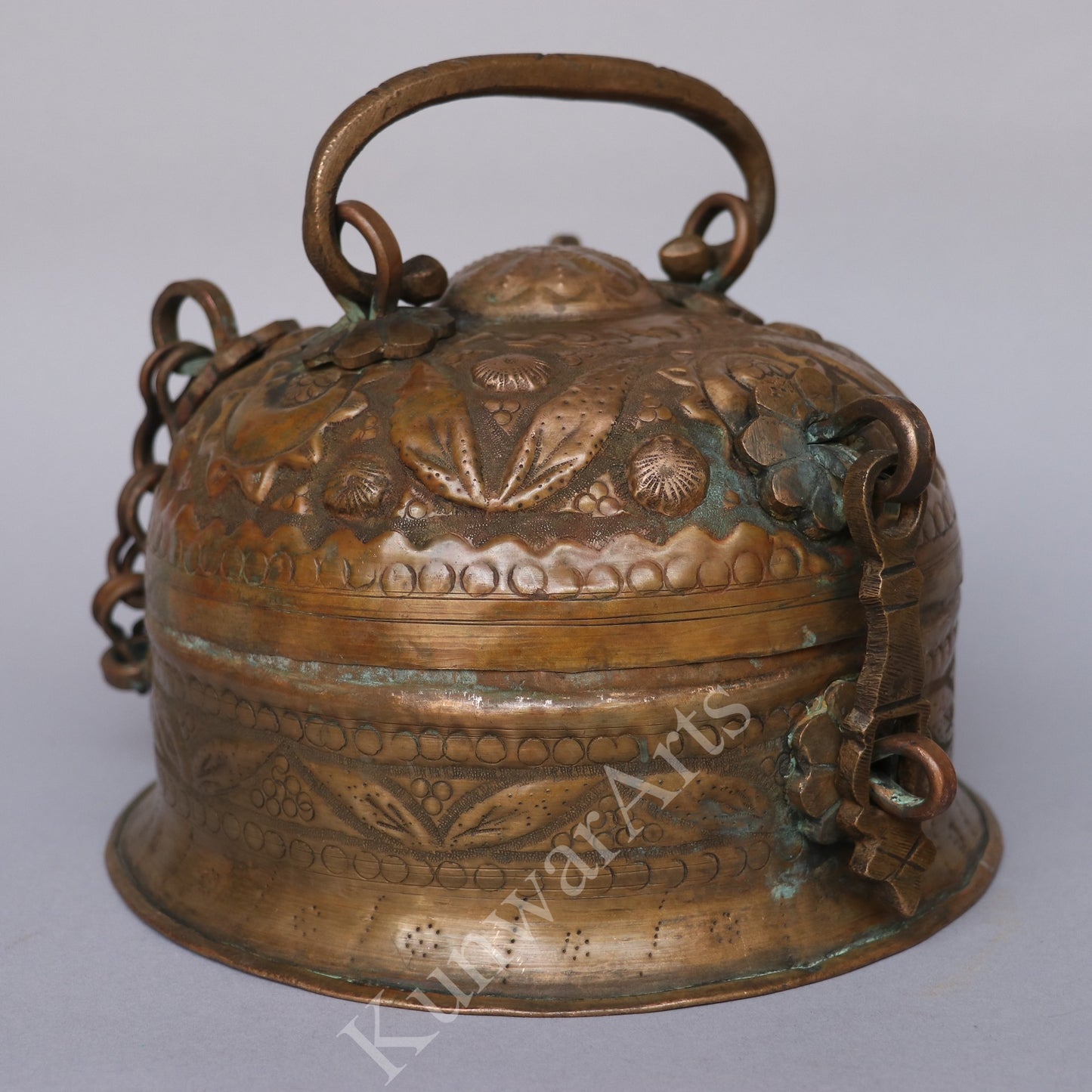 Brass Vintage Carving Storage Box