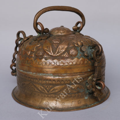 Brass Vintage Carving Storage Box