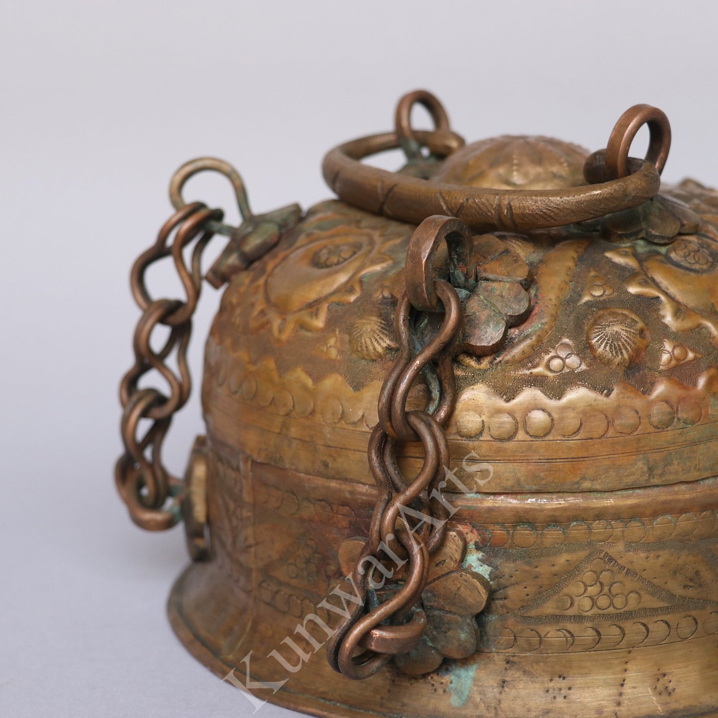 Brass Vintage Carving Storage Box