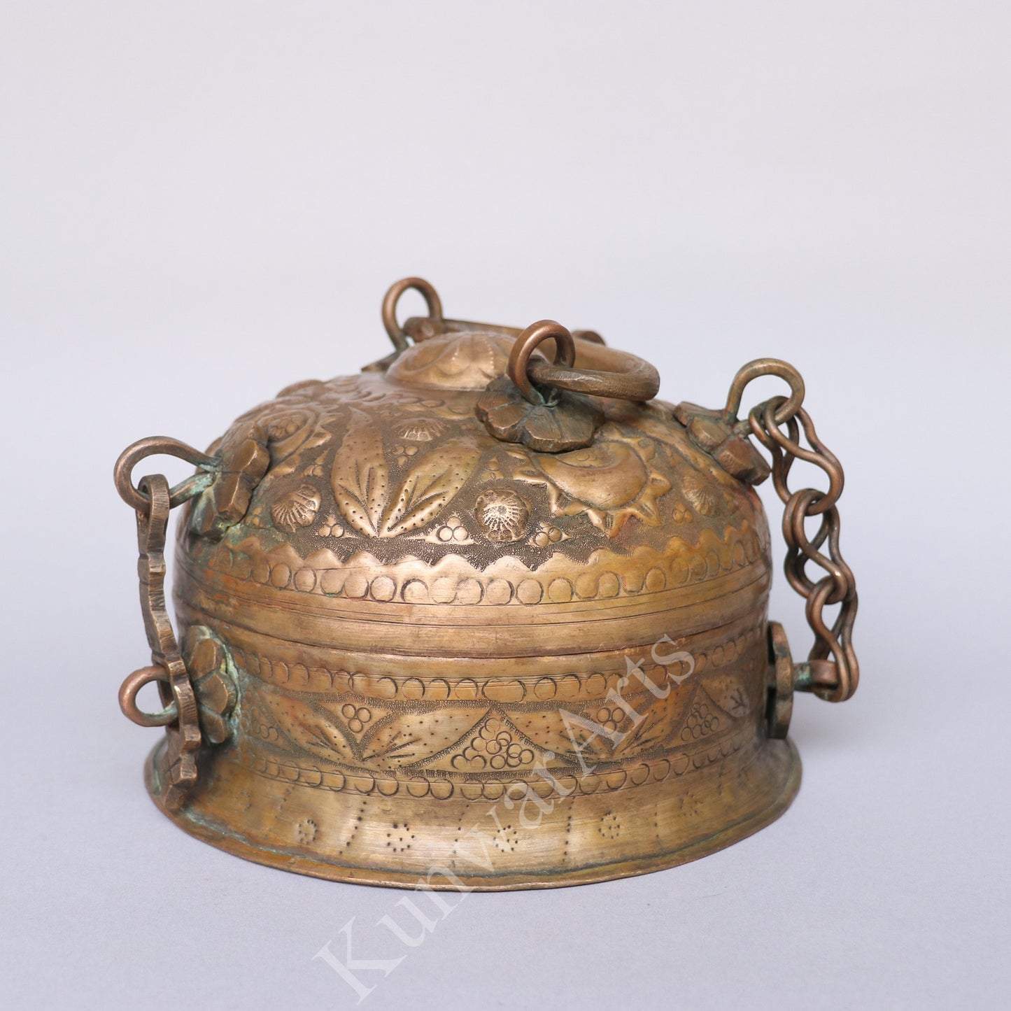Brass Vintage Carving Storage Box