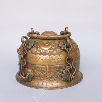 Brass Vintage Carving Storage Box