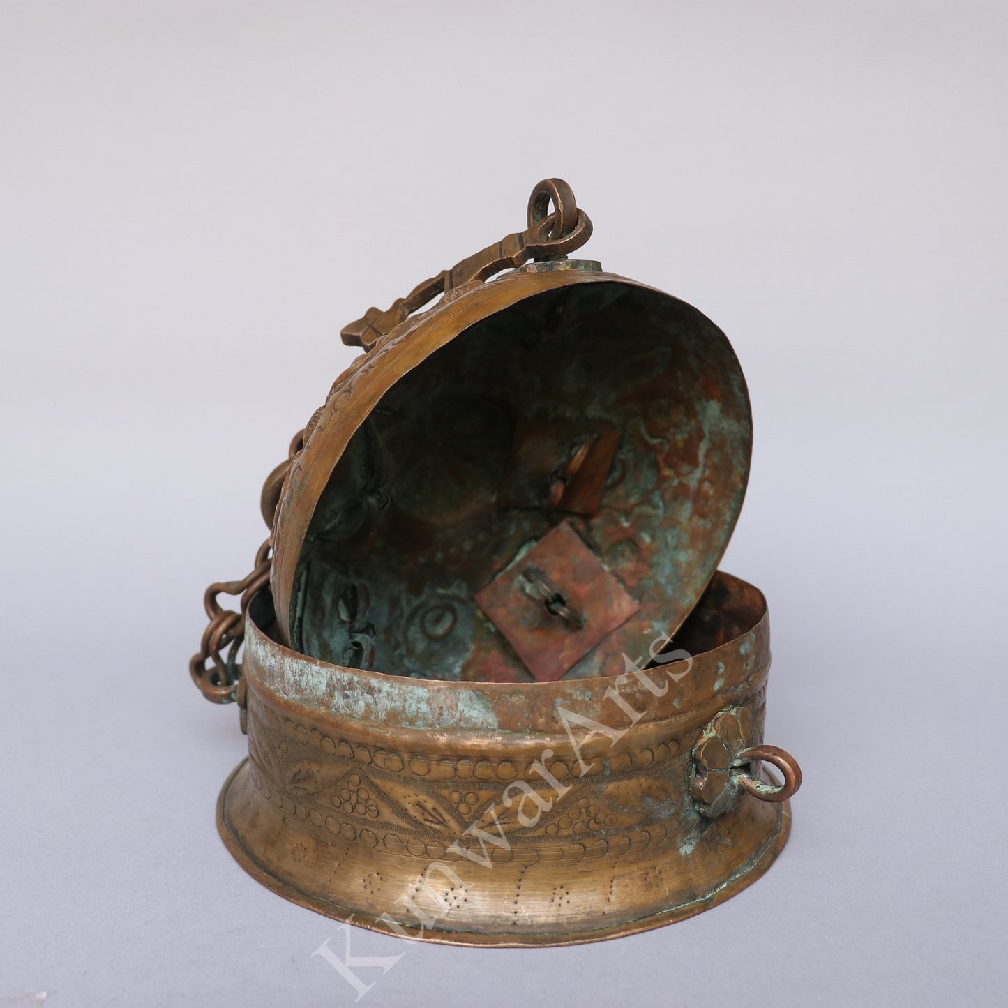 Brass Vintage Carving Storage Box