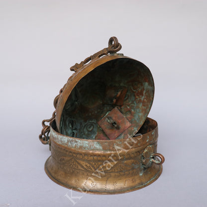 Brass Vintage Carving Storage Box