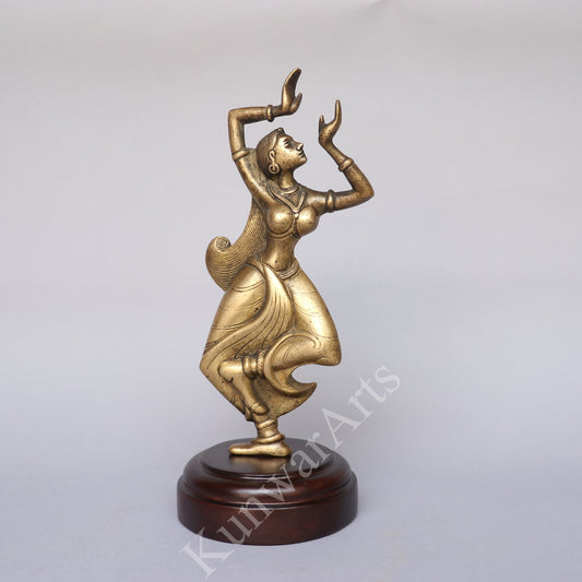 Brass Classical Dancing Lady Statue
