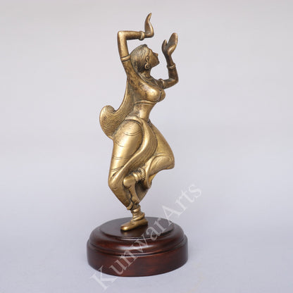 Brass Classical Dancing Lady Statue