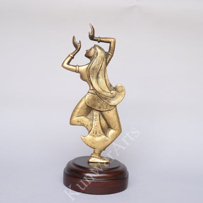 Brass Classical Dancing Lady Statue