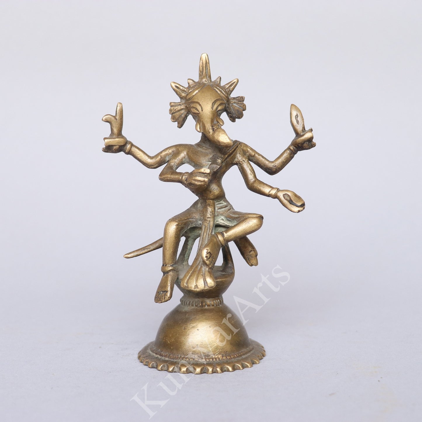 Brass Tribal Ganesh Figurine