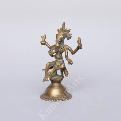 Brass Tribal Ganesh Figurine