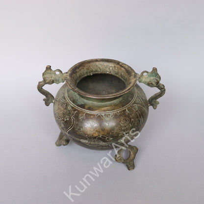 Brass Vintage Planter 20cm